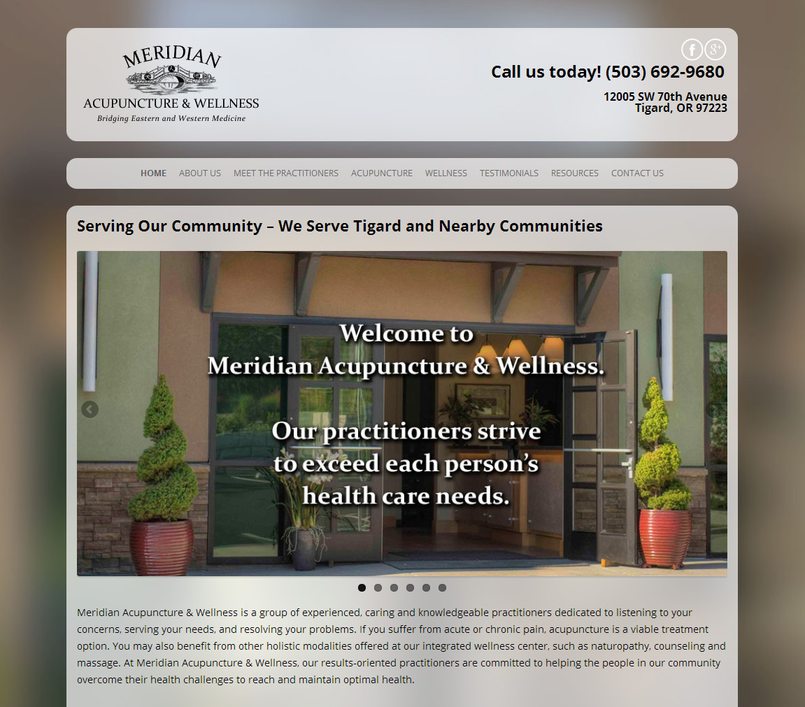 Meridian Acupuncture returns to FireSpike for website support