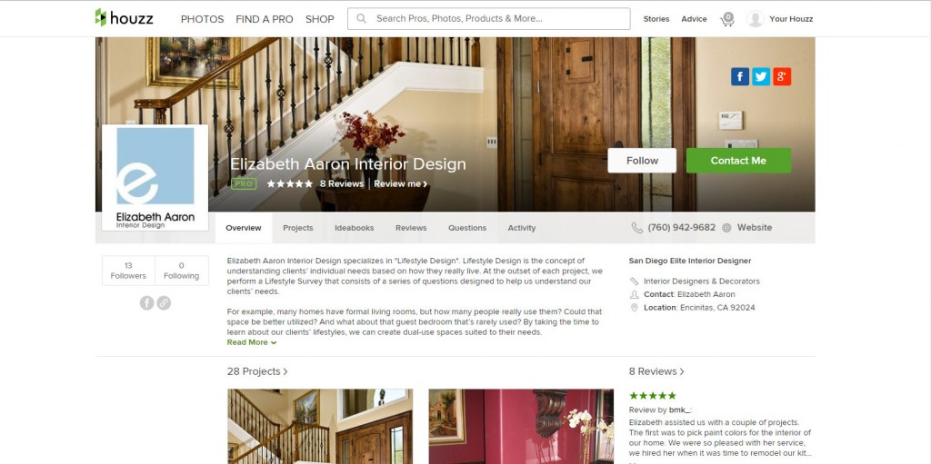 FireSpike LLC client Elizabeth Aaron Design