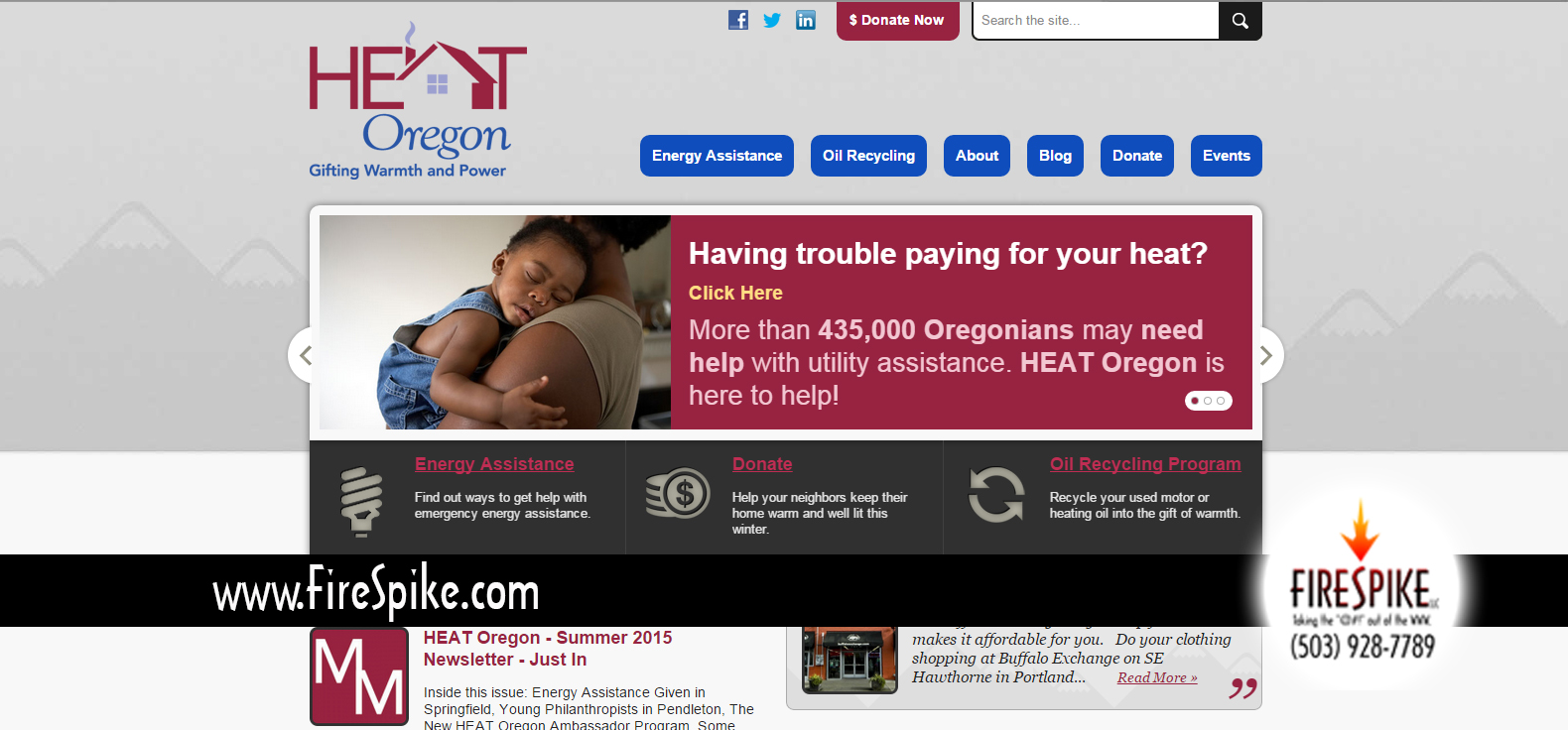 y15m07d15 FireSpike LLC Web Design Maintenance HEAT Oregon