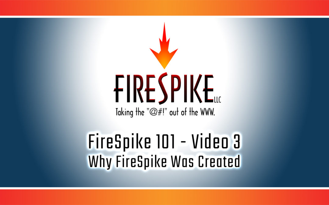 FireSpike 101, Video 3 - Why FireSpike Was Created